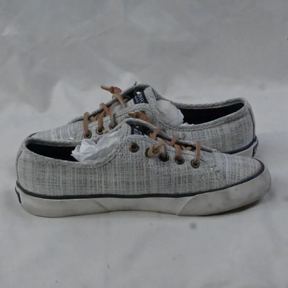 Sperry Top Sider STS97954. Size 5.5 M Gray Canvas‎ Slip-On Boat Shoes